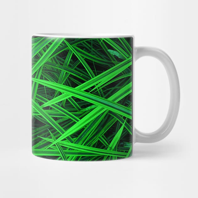 Green neon - needles pattern - Abstract photography by ArtByMe